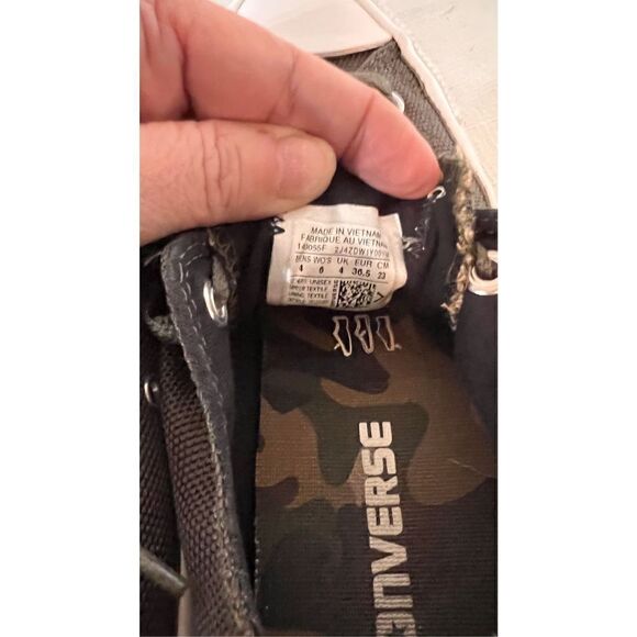 CONVERSE OLIVE GREEN COMOFLOUGE SNEAKERS MENS SIZE 4 WOMENS SIZE 6 - Picture 8 of 9